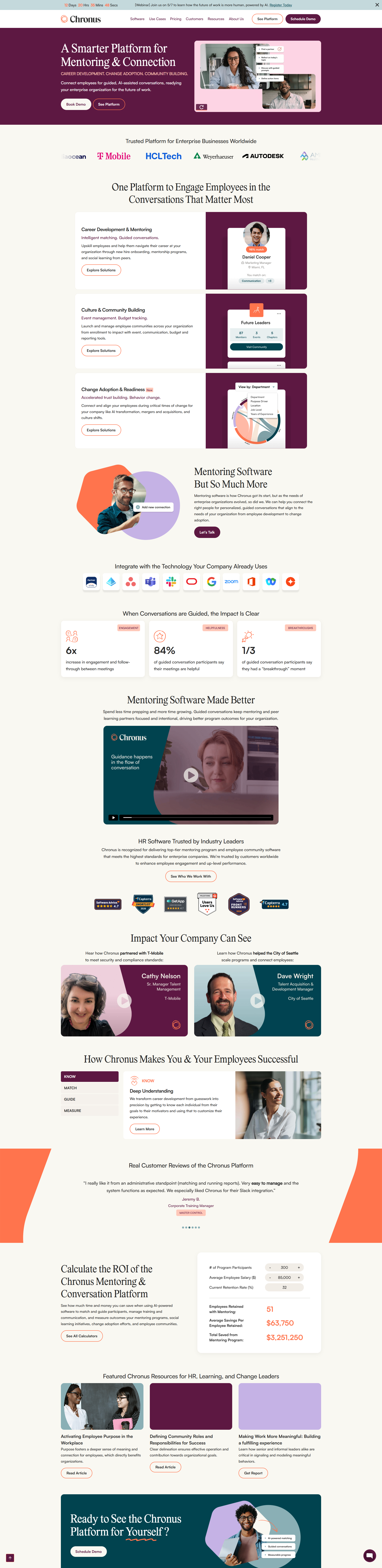 Chronus Website Redesign